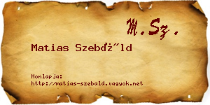 Matias Szebáld névjegykártya